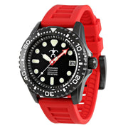 Hawaiian Lifeguard Association All Black Red - Watches.com - HLA5412