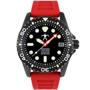 Hawaiian Lifeguard Association All Black Red - Watches.com - HLA5412