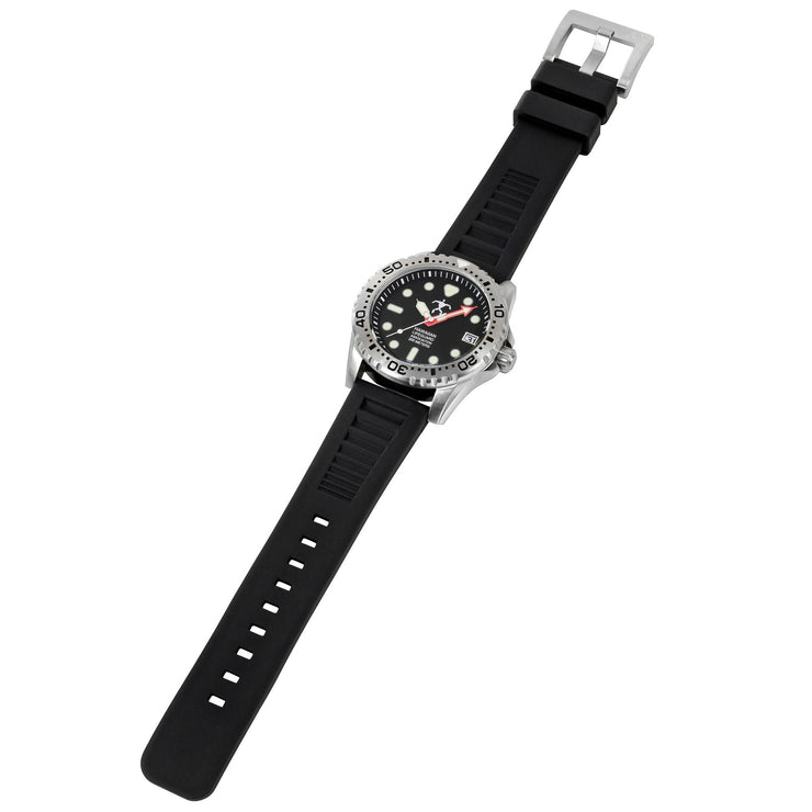 Hawaiian Lifeguard Association Silver Black - Watches.com - HLA5401