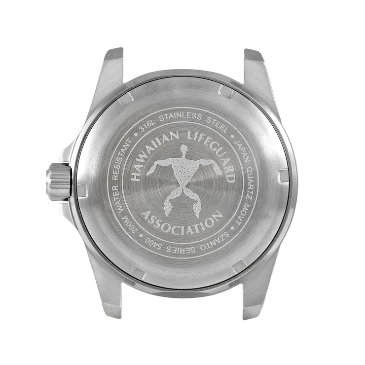 Hawaiian Lifeguard Association Silver Black - Watches.com - HLA5401