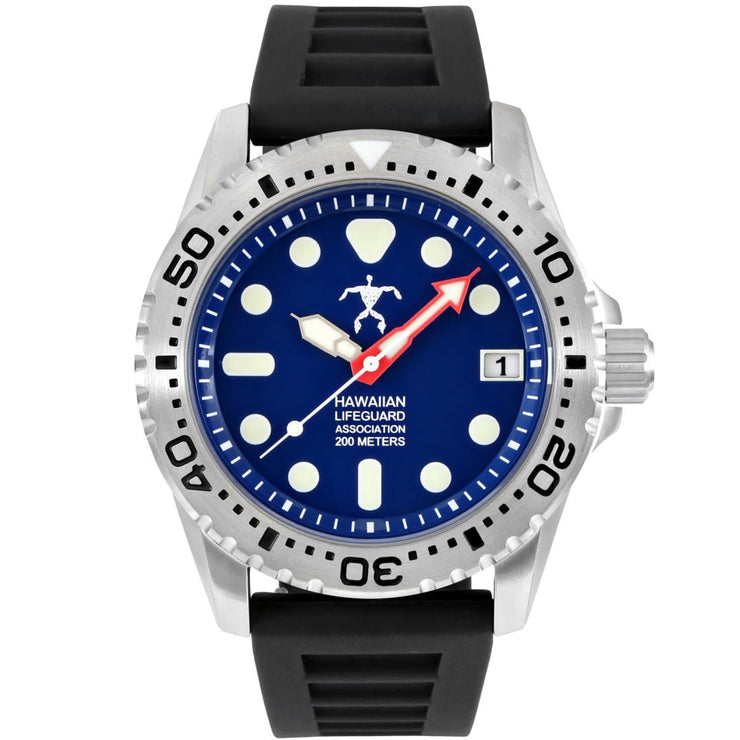 Hawaiian Lifeguard Association Silver Blue Black - Watches.com - HLA5405