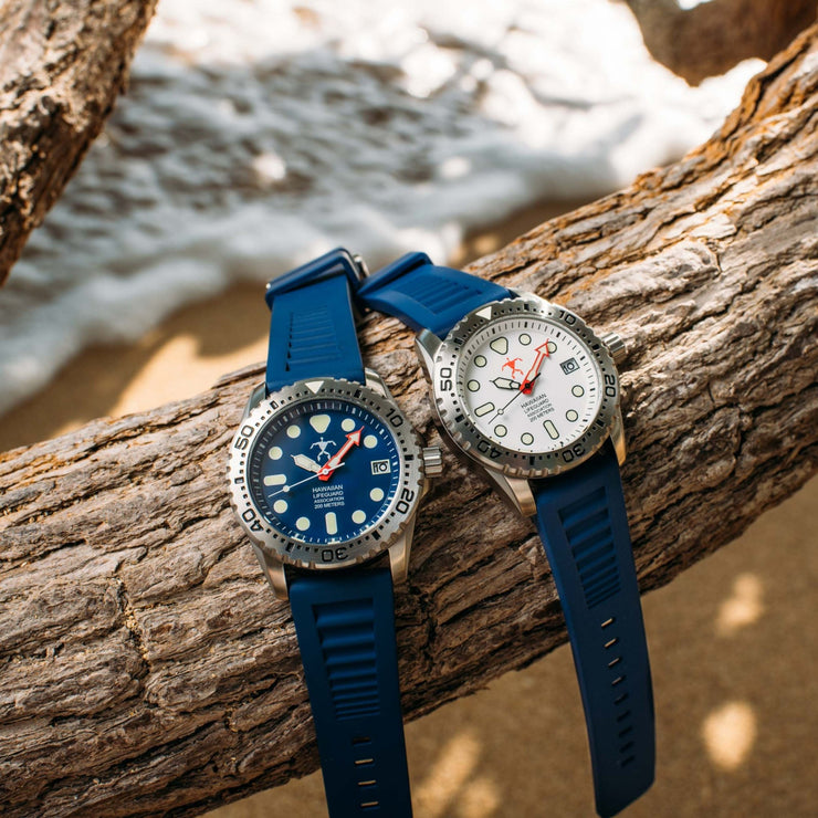 Hawaiian Lifeguard Association Silver Blue - Watches.com - HLA5419