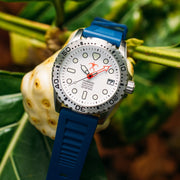 Hawaiian Lifeguard Association Silver White Blue - Watches.com - HLA5420