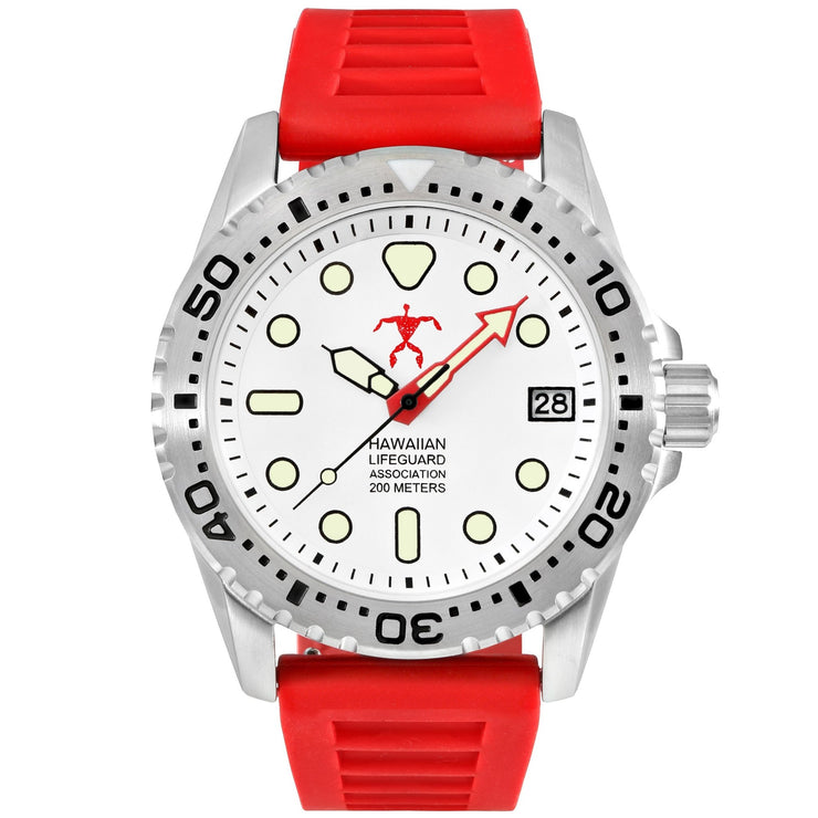 Hawaiian Lifeguard Association White Red - Watches.com - HLA5411