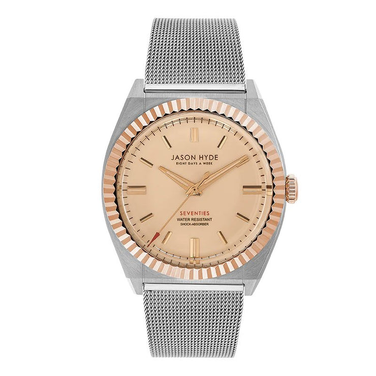 Jason Hyde Amber 36mm Beige Mesh - Watches.com - JH20020