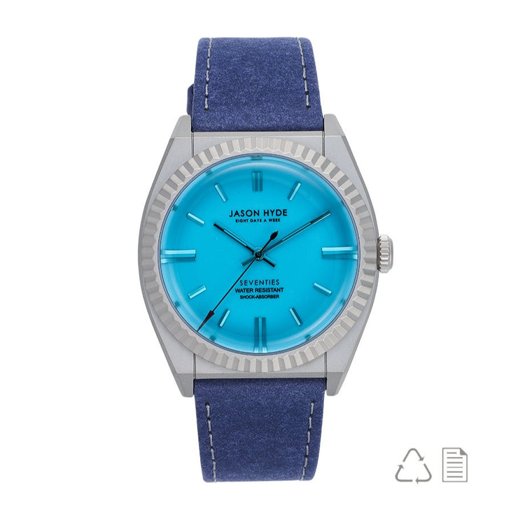 Jason Hyde Amber 40mm Blue - Watches.com - JH10018