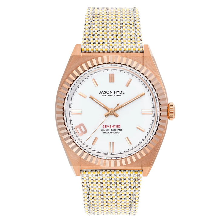 Jason Hyde Eight 36mm Rose Gold Cream - Watches.com - JH20013