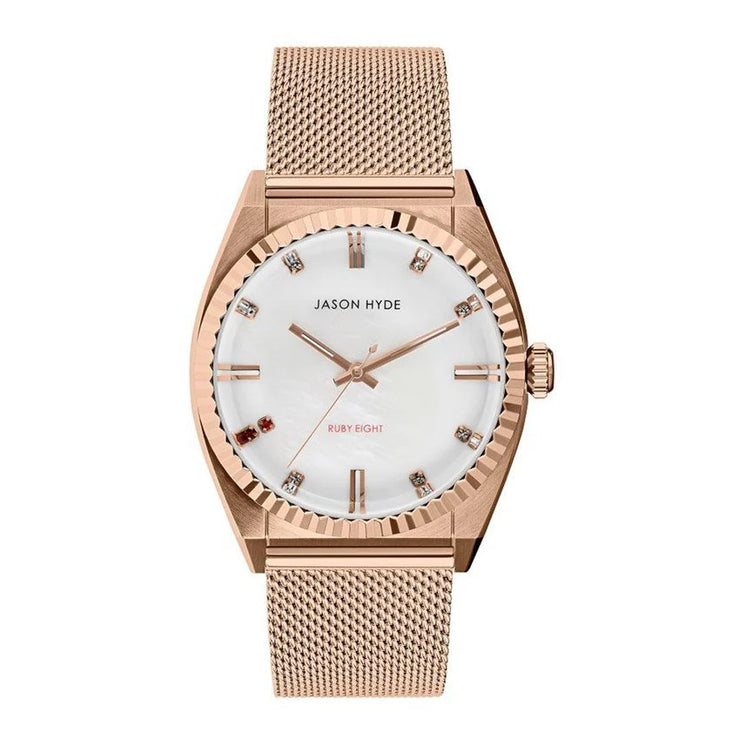 Jason Hyde Ruby 8 36mm Rose Gold Mother of Pearl - Watches.com - JH20033