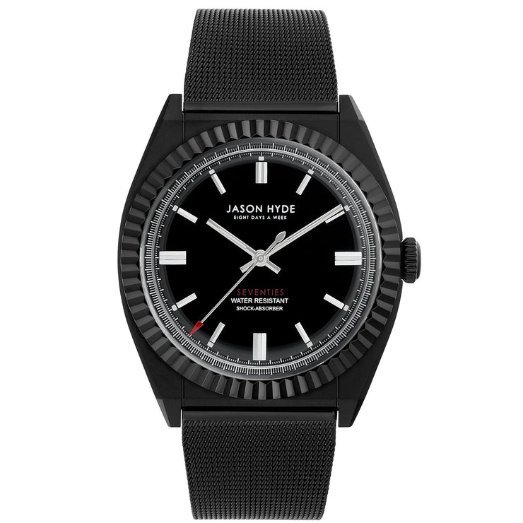 Jason Hyde Uno 40mm Black Mesh - Watches.com - JH10009