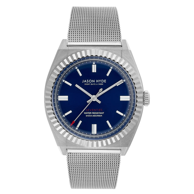 Jason Hyde Uno 40mm Navy Mesh - Watches.com - JH10005