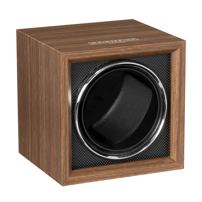 Mainspring Oxford Guardian 1 Slot Watch Winder Mahogany angled shot picture