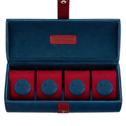 Mainspring Raceday Podium 4 - Piece Watch Box Naval Blue - Watches.com - MS - 101 - WR1 - 01