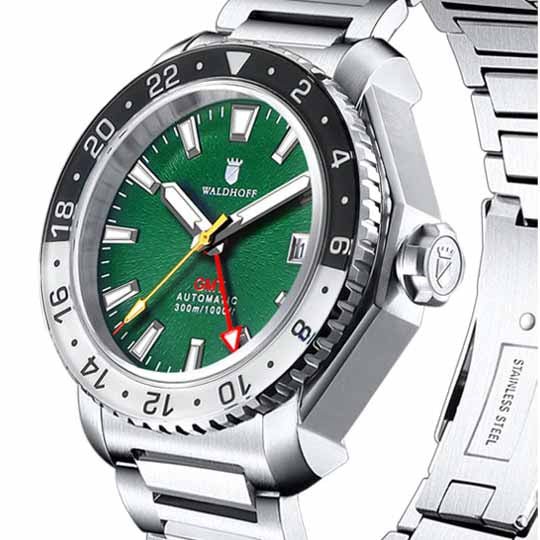 Manufaktur Waldhoff Atlas GMT SS Vanuatu - Watches.com - MW - 23G - SS