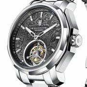 Manufaktur Waldhoff Continental Damascus SS Carbon Silver - Watches.com - MW - 19B