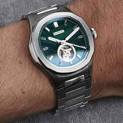 Manufaktur Waldhoff Navigator Automatic Malachite SS - Watches.com - 