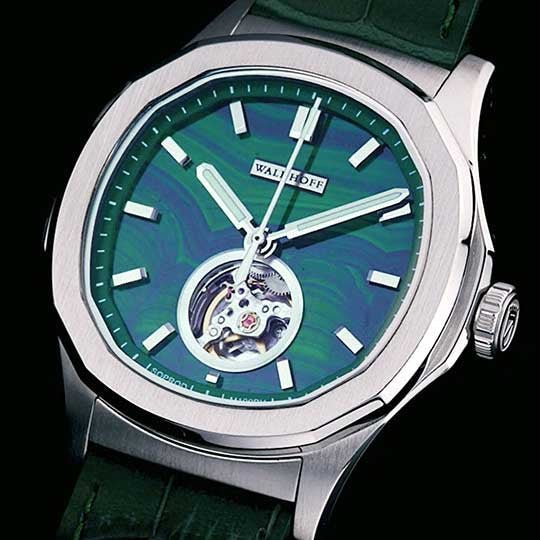 Manufaktur Waldhoff Navigator Automatic Malachite SS - Watches.com - 