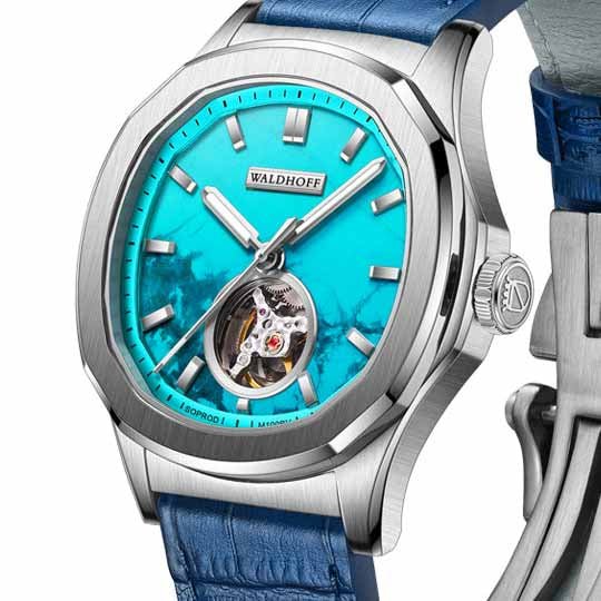 Manufaktur Waldhoff Navigator Automatic Turquoise - Watches.com - 