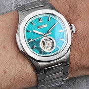 Manufaktur Waldhoff Navigator Automatic Turquoise SS - Watches.com - 