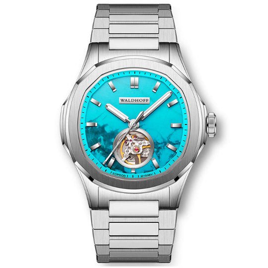 Manufaktur Waldhoff Navigator Automatic Turquoise SS - Watches.com - 