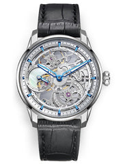 Manufaktur Waldhoff Paragon Pearl Silver - Watches.com - MW12 AM - blue