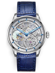 Manufaktur Waldhoff Paragon Pearl Silver - Watches.com - MW12 AM - blue