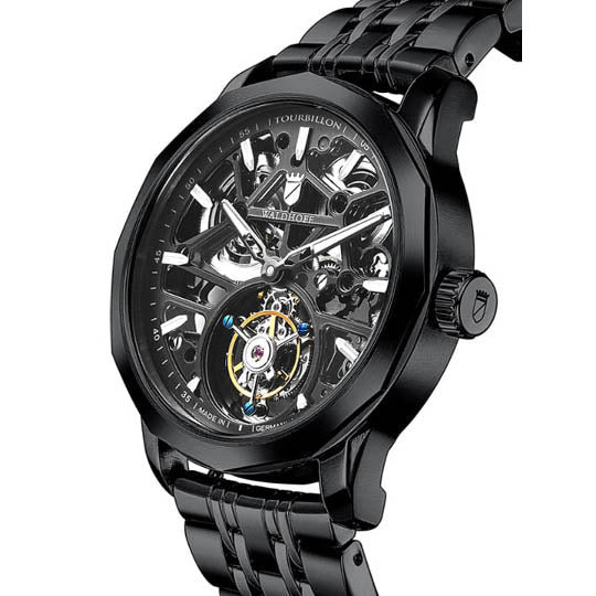 Manufaktur Waldhoff Vanguard V8 Tourbillon Black - Watches.com - MW - 9E