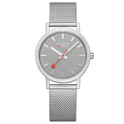 Mondaine Classic 36mm Gray SS - Watches.com - A660.30314.80SBJ