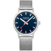 Mondaine Classic 40mm Blue SS - Watches.com - A660.30360.40SBJ