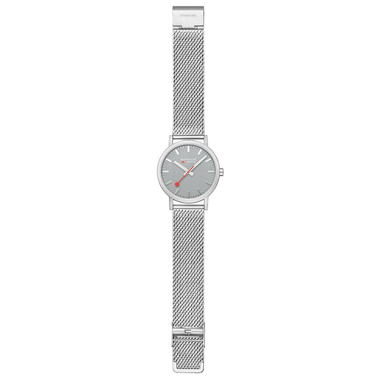 Mondaine Classic 40mm Gray SS - Watches.com - A660.30360.80SBJ