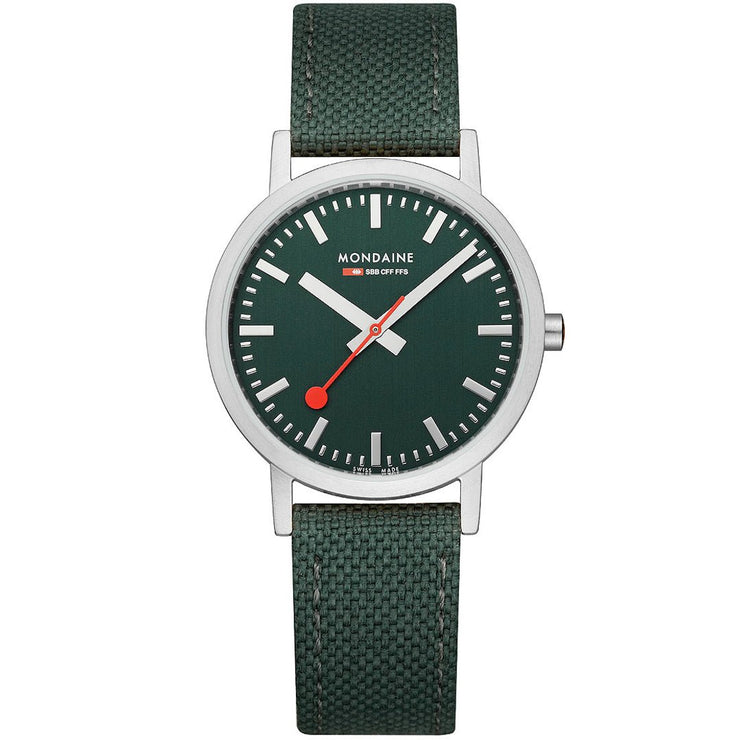 Mondaine Classic Recycled rPET 36mm All Green - Watches.com - A660.30314.60SBF