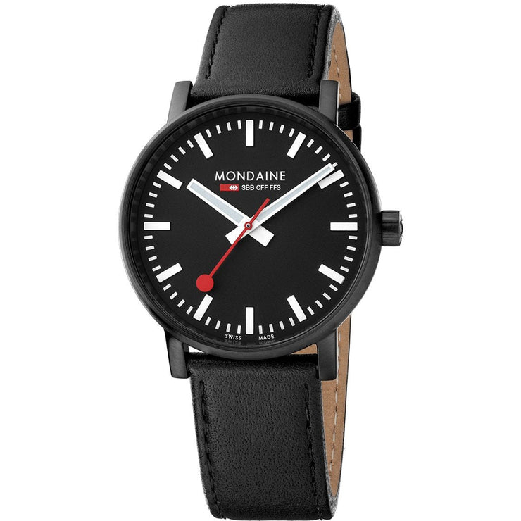 Mondaine Evo 2 40mm All Black - Watches.com - MSE.40121.LB