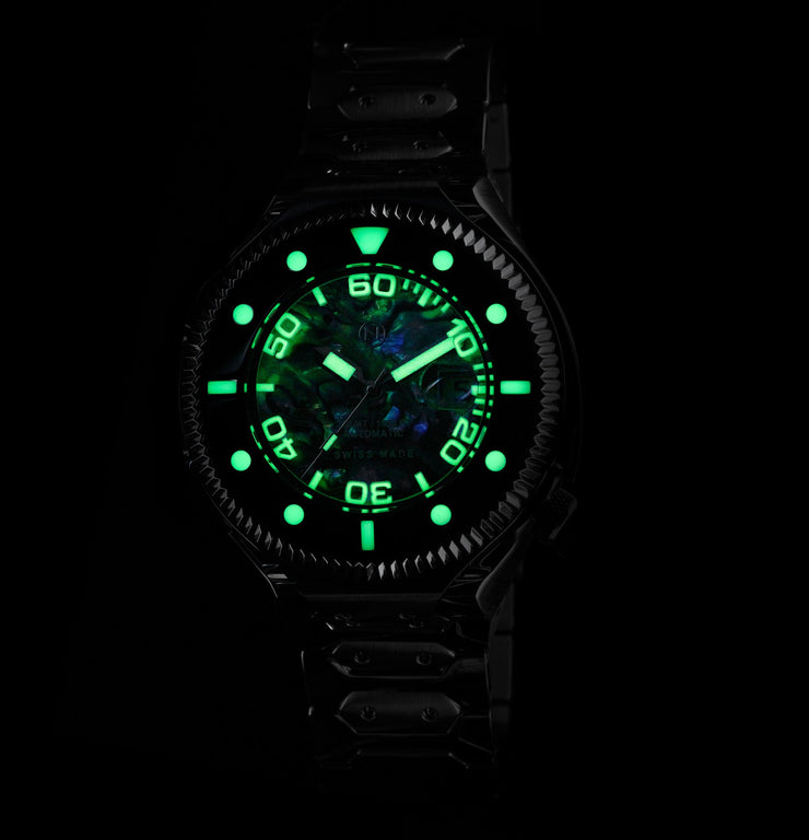 Nove Atlantean Swiss Automatic I002 - 02 Abalone - Watches.com - 