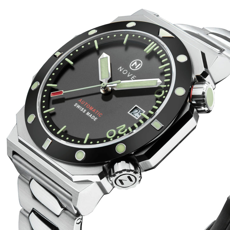 Nove Marine Swiss Automatic M001 - 07 Slate - Watches.com - M001 - 07