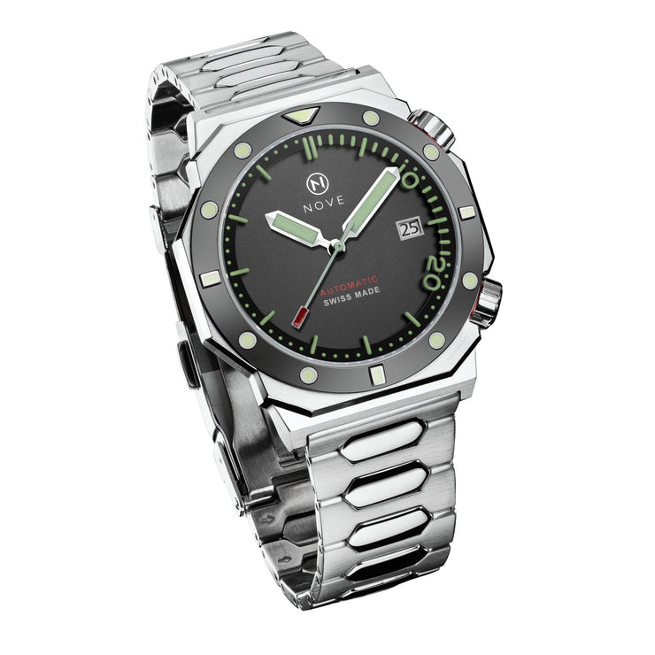 Nove Marine Swiss Automatic M001 - 07 Slate - Watches.com - M001 - 07