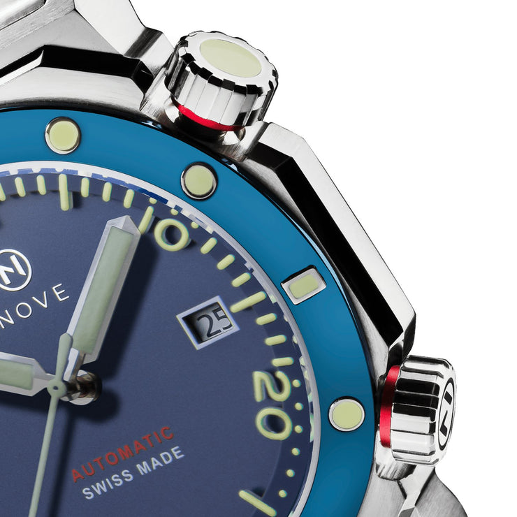 Nove Marine Swiss Automatic M003 - 07 Blue - Watches.com - M003 - 07