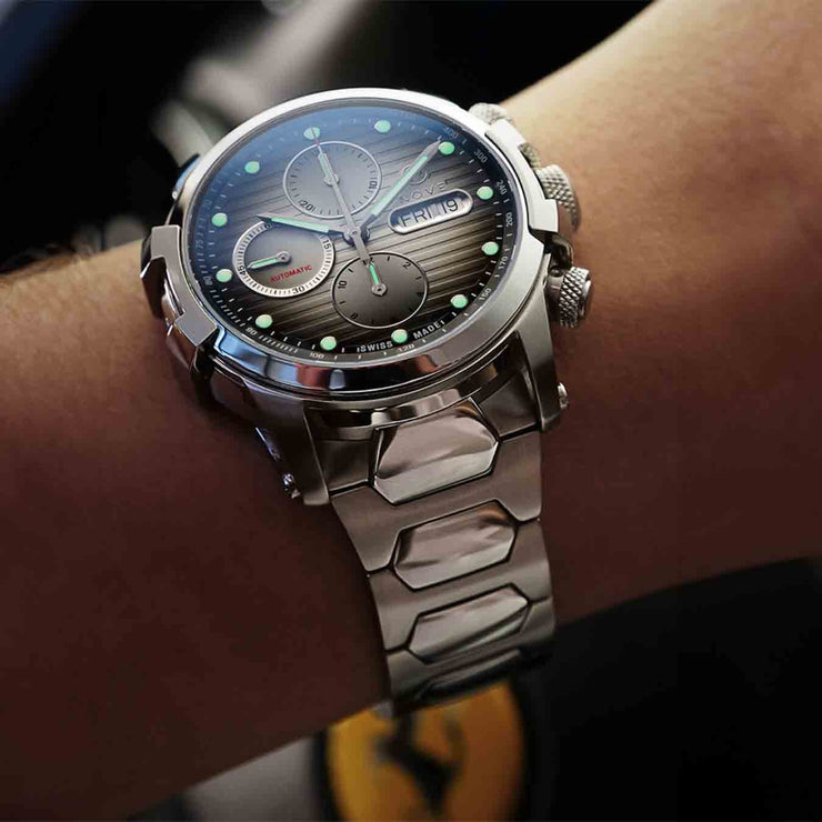 Nove Modena 500 Automatic Chrono Gray SS - Watches.com - O001 - 02