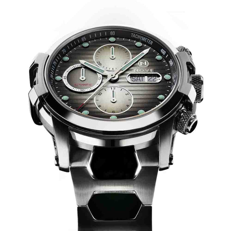 Nove Modena 500 Automatic Chrono Gray SS - Watches.com - O001 - 02