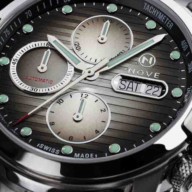 Nove Modena 500 Automatic Chrono Gray SS - Watches.com - O001 - 02