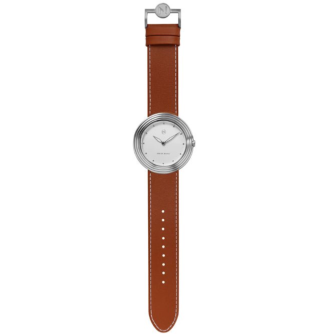 Nove Streamliner 40mm Brown White - Watches.com - B004 - 01