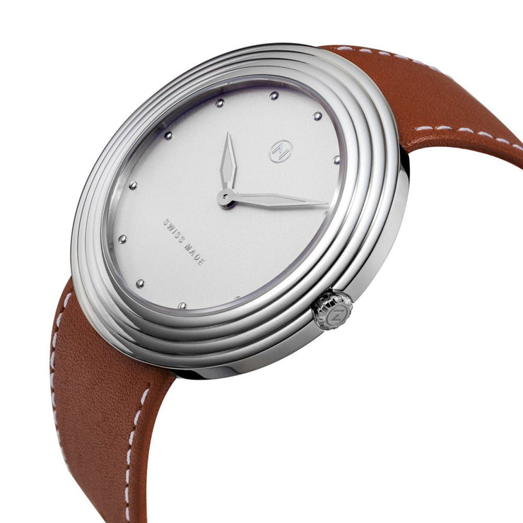 Nove Streamliner 40mm Brown White - Watches.com - B004 - 01