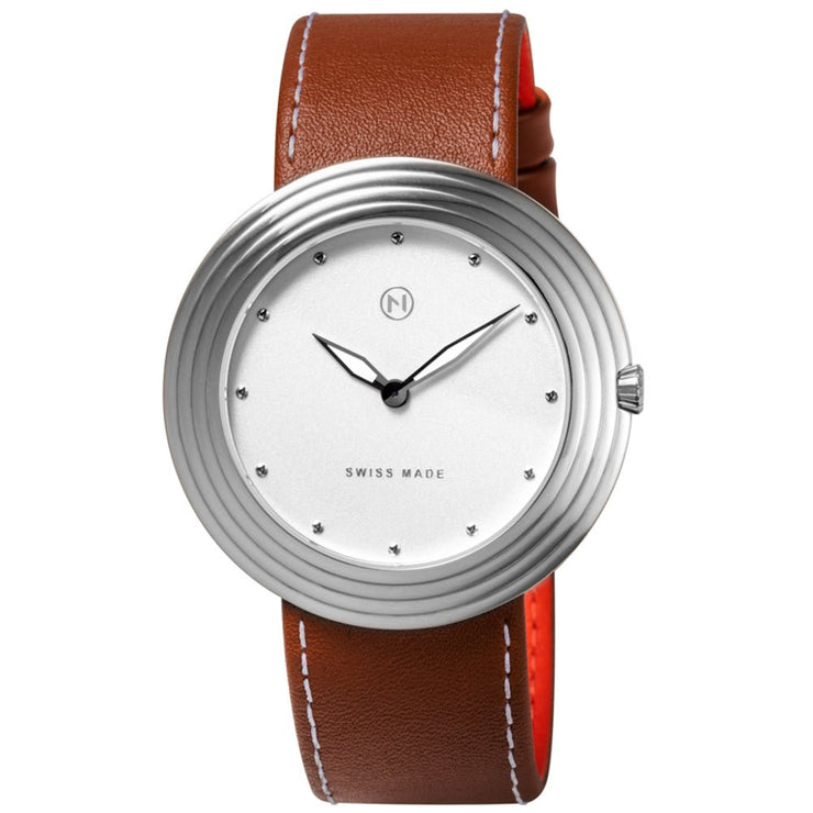 Nove Streamliner 40mm Brown White - Watches.com - B004 - 01