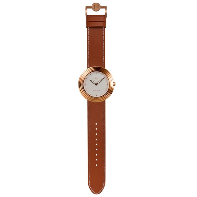 Nove Streamliner 40mm Brown White - Watches.com - B008 - 01