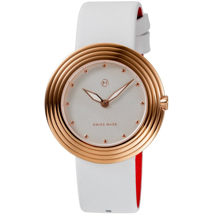 Nove Streamliner 40mm White Rose Gold - Watches.com - B007 - 01