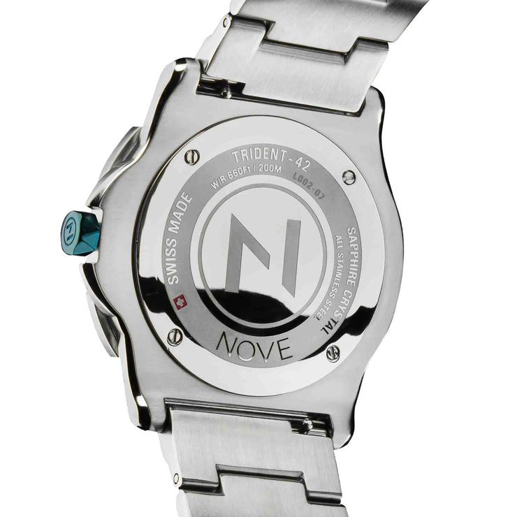 Nove Trident - 42 Ultra Slim SS Militia Green - Watches.com - L002 - 07