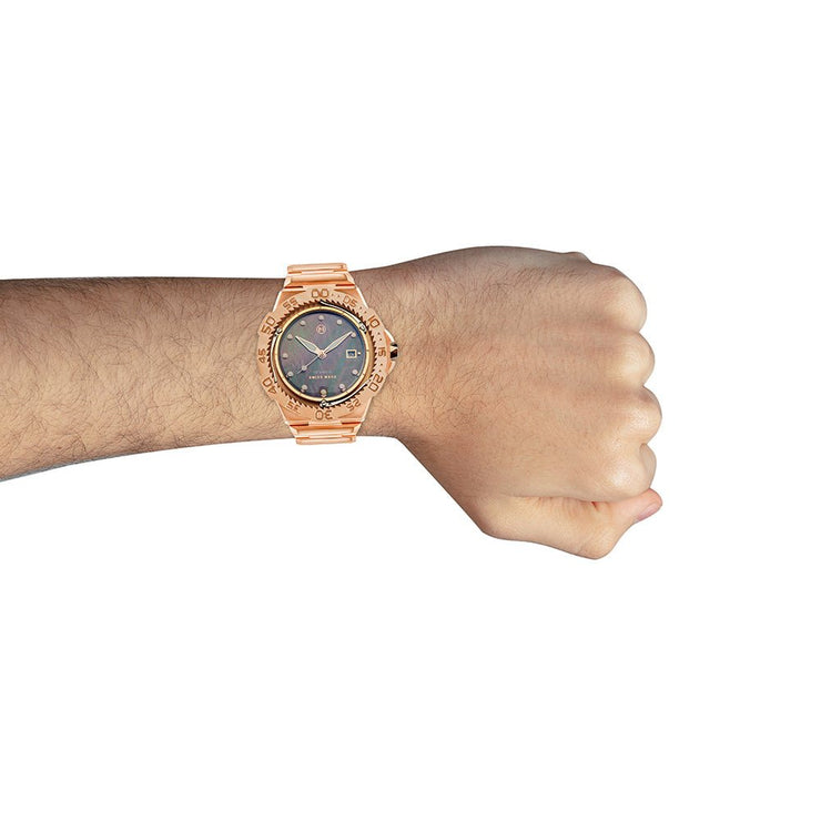 Nove Trident Automatic Ultra Slim Diver Mother Of Pearl Rose Gold - Watches.com - G004 - 02