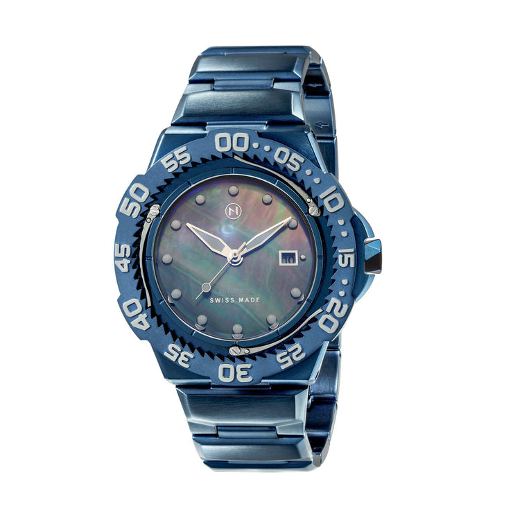 Nove Trident Swiss Automatic G003 - 02 Blue Mother of Pearl - Watches.com - G003 - 02