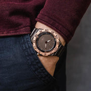 Nove Trident Ultra Slim E005 - 02 Gunmetal Rose Gold - Watches.com - E005 - 02