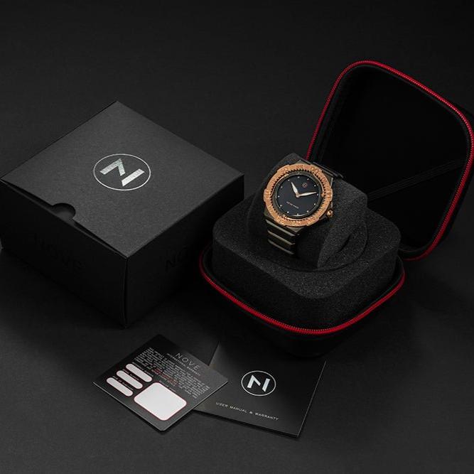 Nove Trident Ultra Slim E005 - 02 Gunmetal Rose Gold - Watches.com - E005 - 02