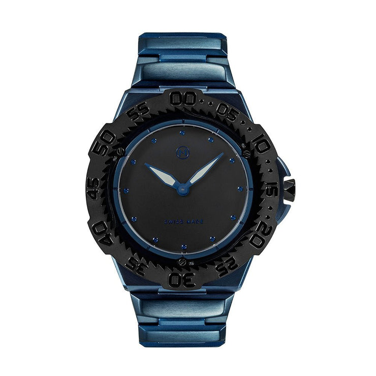 Nove Trident Ultra Slim E010 - 02 Blue Black - Watches.com - E010 - 02