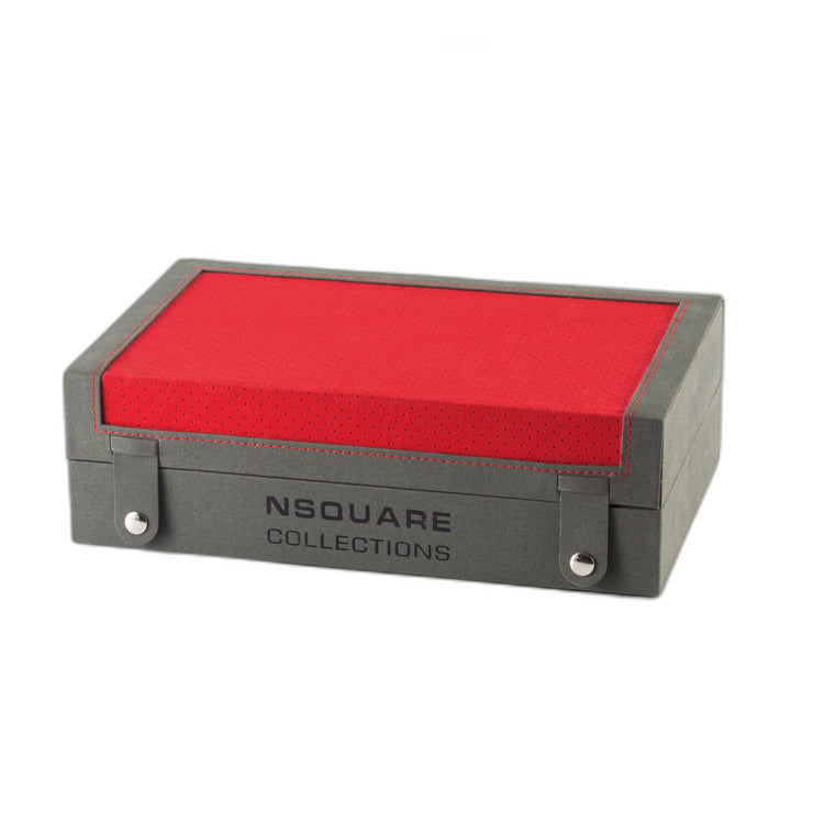 NSQUARE 10 Piece Watch Box Black Red - Watches.com - nsquare - 10pc - box